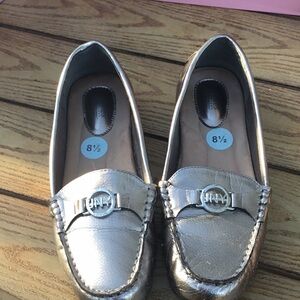 Jones New York Silver Flats with Metal Embellishment